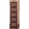Embossed Faux-Leather 5-Drawer Cabinet, , large