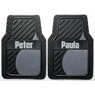 Set of 2 Personalized Rubber Car Mats, , large