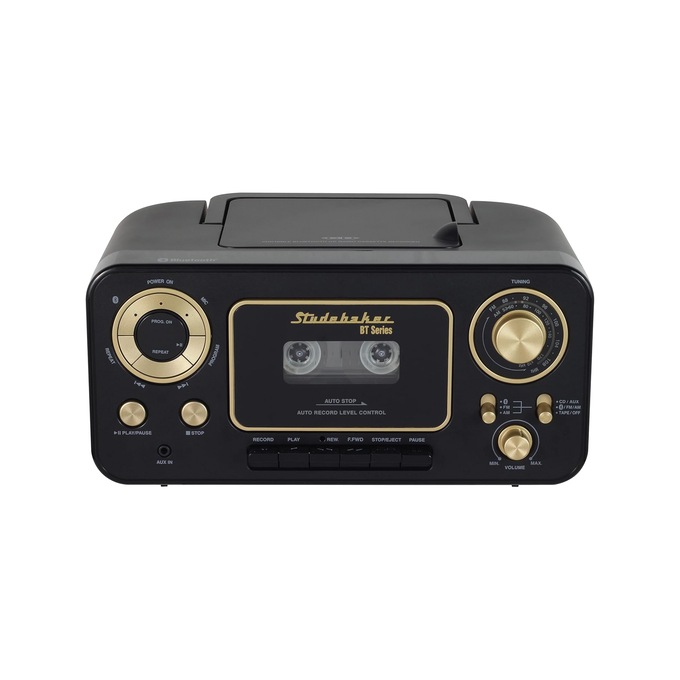 Studebaker Bluetooth Boombox with Cassette, , large