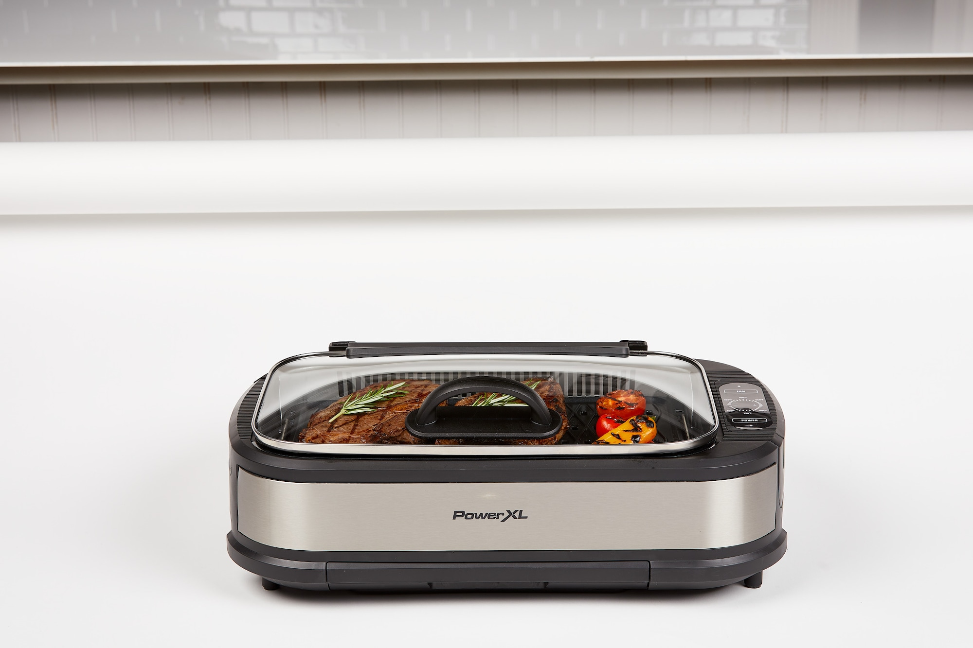 power xl 1500 watt smokeless grill pro with griddle plate