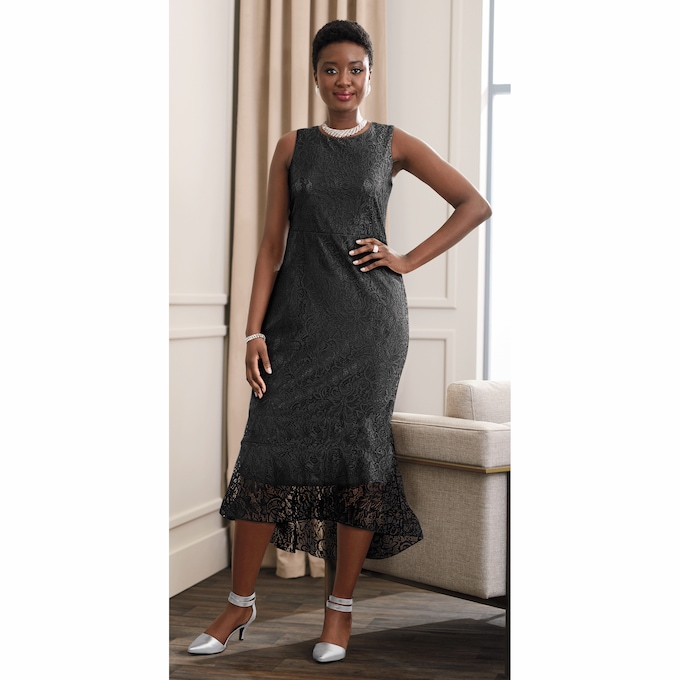 Seleata Allover Lace Jacket Dress, , large