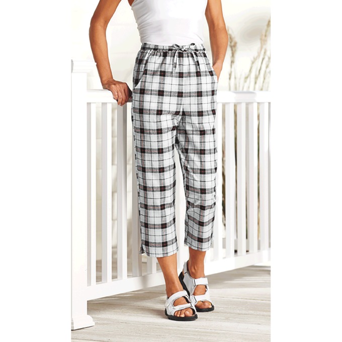 Plaid Capris, , large