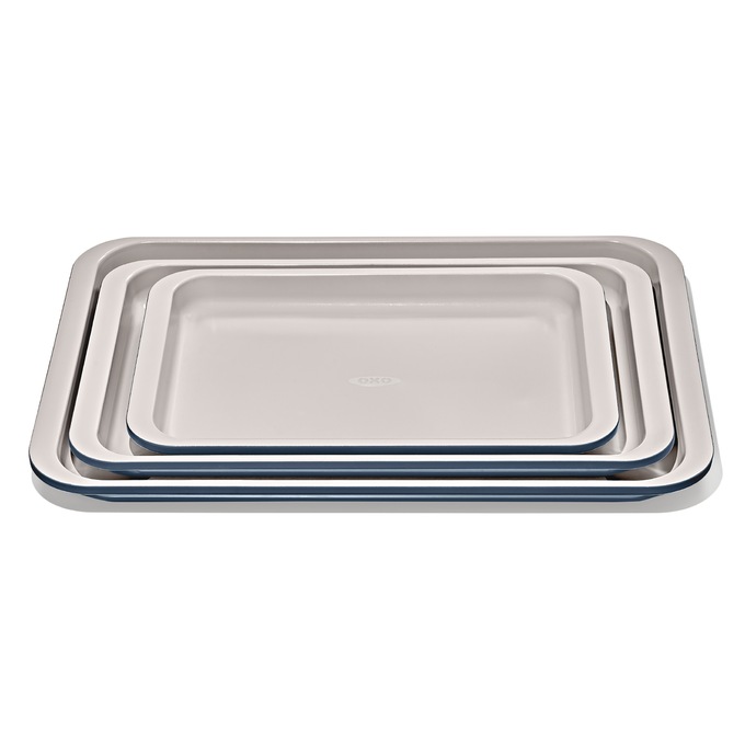 OXO Good Grips 3-Piece Nonstick Bakeware Set, Storm Blue, large