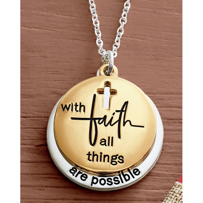 Two-Tone Religious Pendant, , large