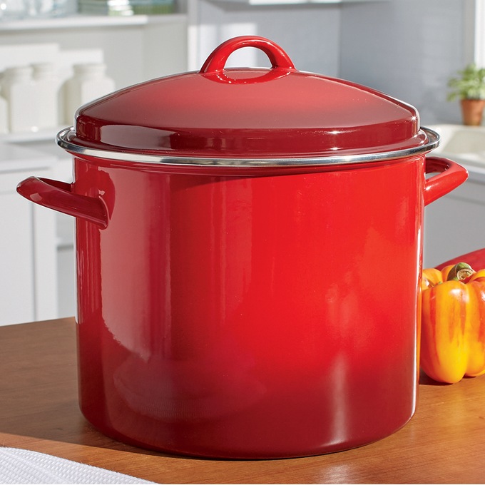 Rachael Ray 12-Qt. Porcelain Stockpot, , large