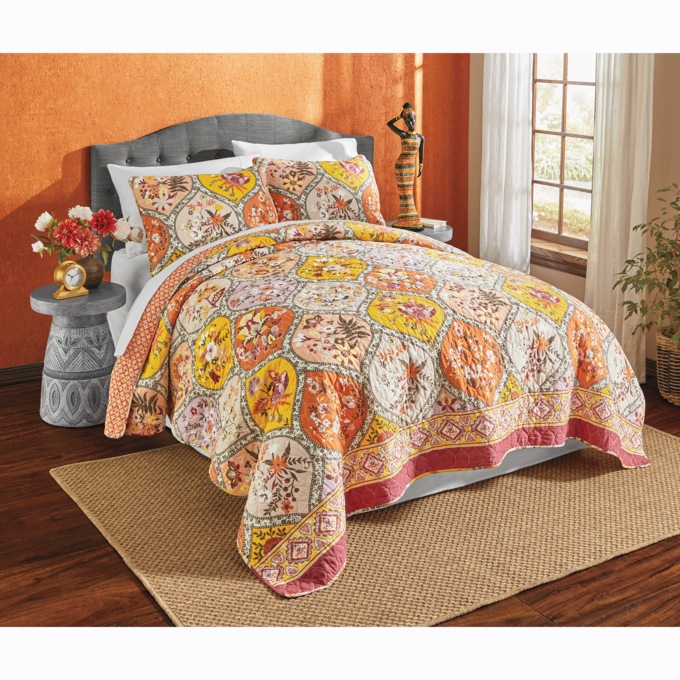 Bohemian Flower Quilt, , large