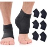 Gel Heel Sock & Glove Set, Black, large
