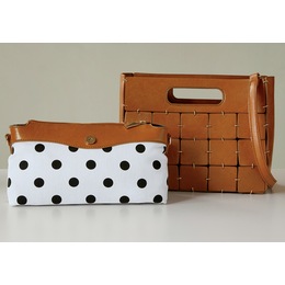 2-In-1 Basketweave Clutch, , large