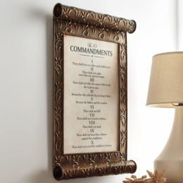 Ten Commandments Wall Plaque, , large