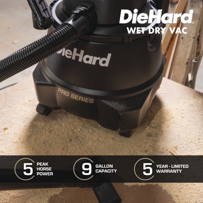 DieHard 9-Gallon Pro Series Wet/Dry Vac, , large