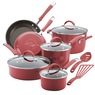 Rachael Ray 12-Piece Cucina Porcelain Aluminum Cookware, , large