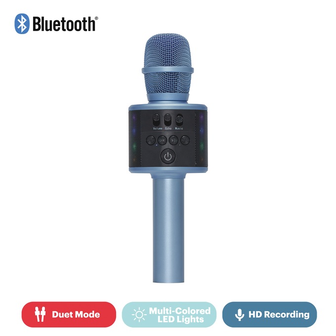 Wireless Karaoke Microphone, Blue, large