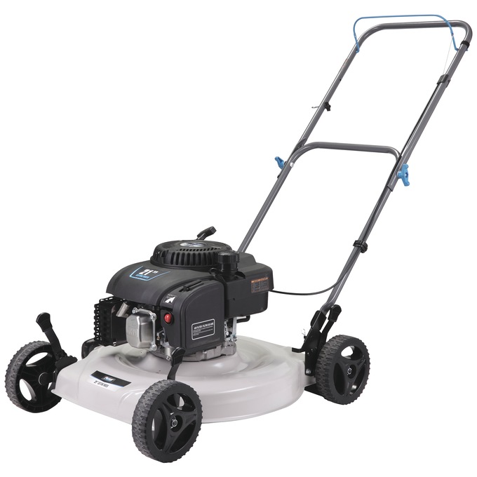 Pulsar 21" 200cc 2-in-1 Side Dishcharge Small Wheel Push Lawnmower, Black, large