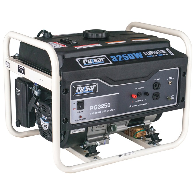 Pulsar 3250W/2500W Gas Generator, Black, large