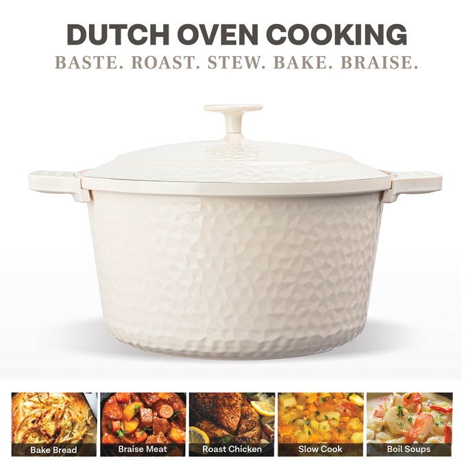 Gotham Steel 5-Quart Hammered Dutch Oven, , large