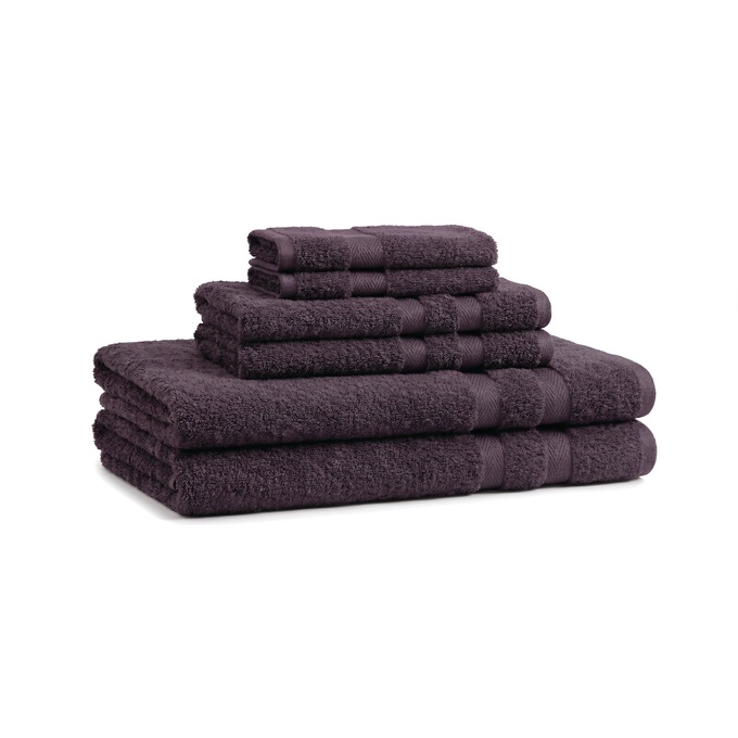 Autumn Bliss Luxury 6-Piece Towel Set, Purple, large