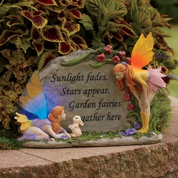 Garden Fairies Gather Here Stone, , large