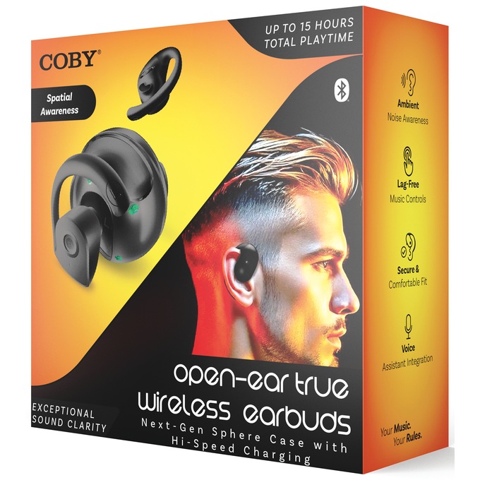 Coby Sports True Wireless Bluetooth Fitness Earbuds, , large
