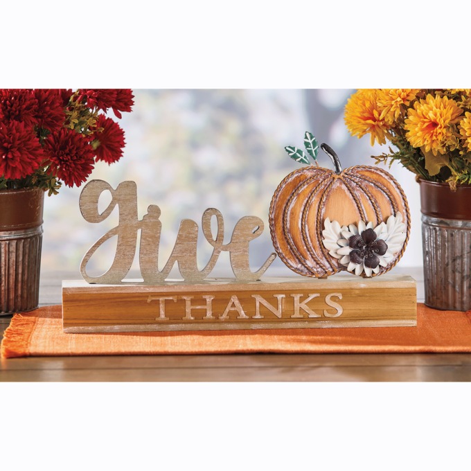 Cutout Give Thanks Sign, , large