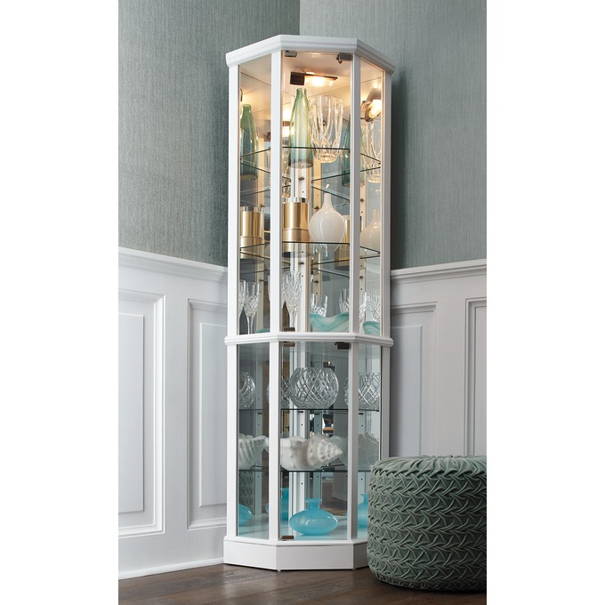 Large corner china shop cabinet