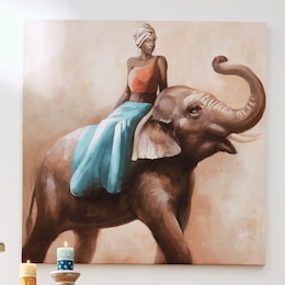 Ebony on Elephant Wall Art, , large