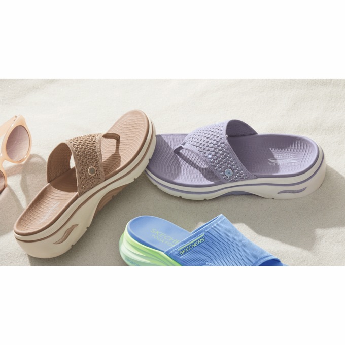 Skechers Women's Martha Stewart GO WALK Arch Fit Illuminating Sandal, , large