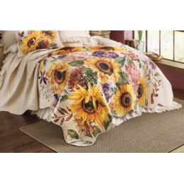 Maren Sunflower Oversized Quilt, , large