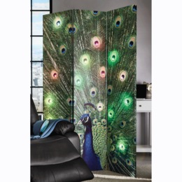 Lit Peacock Room Screen, , large