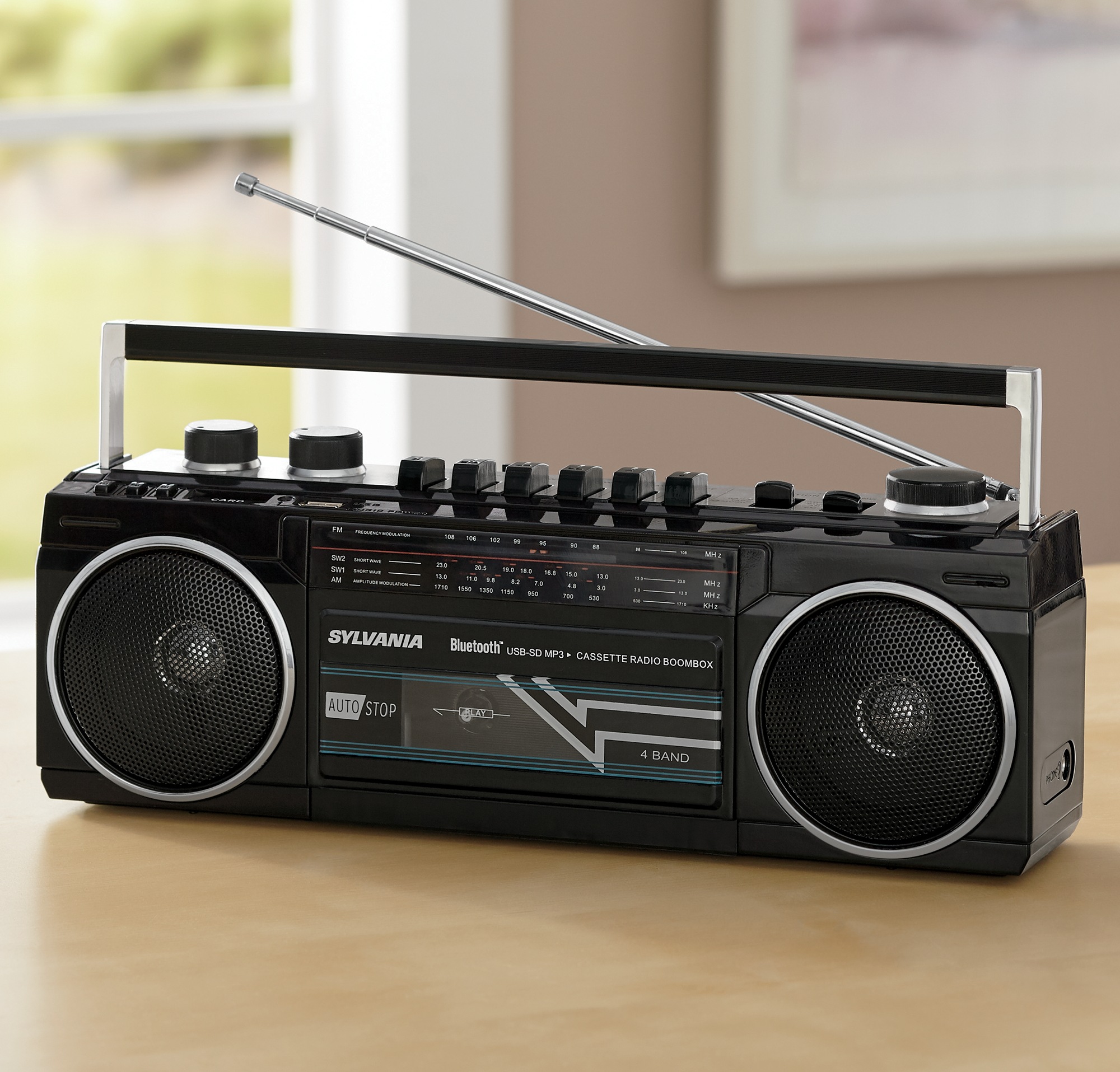 Sylvania bluetooth cassette radio boombox clearance