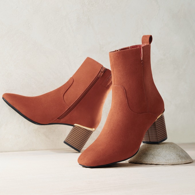 Suede-Look Ankle Boot, , large
