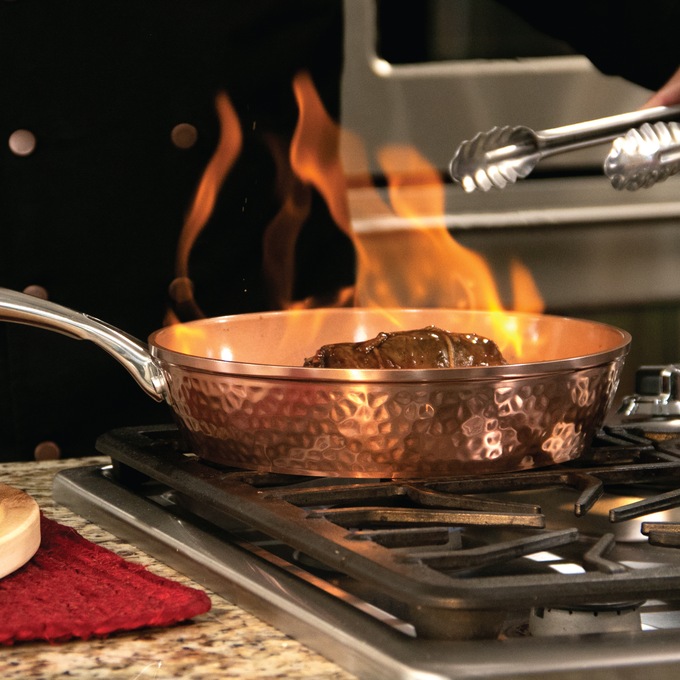 Gotham Steel 10-Piece Hammered Cookware Set, , large