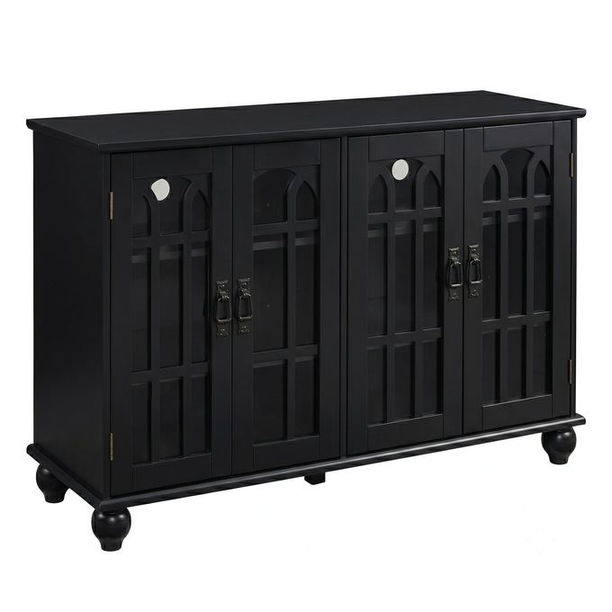 Arched Mission-Style TV Stand, , large