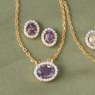 Gemstone Necklace and Earring Set, , large