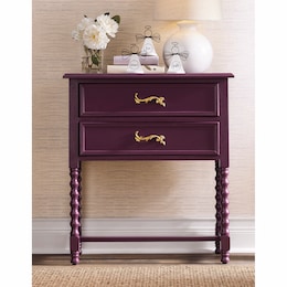 Plum Beaded-Leg Chest, , large