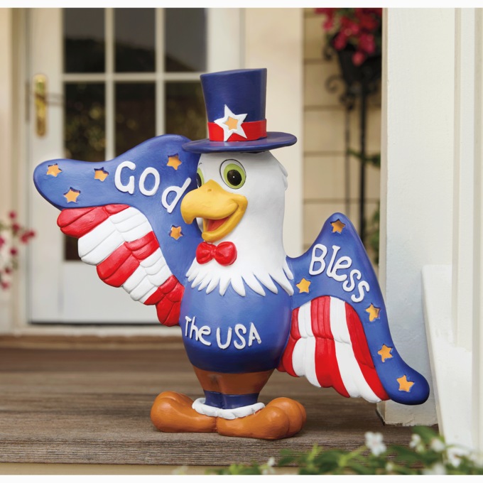 Resin LED God Bless Eagle, , large