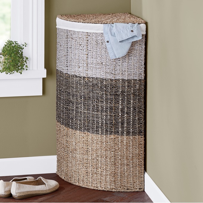 Corner Laundry Hamper, , large