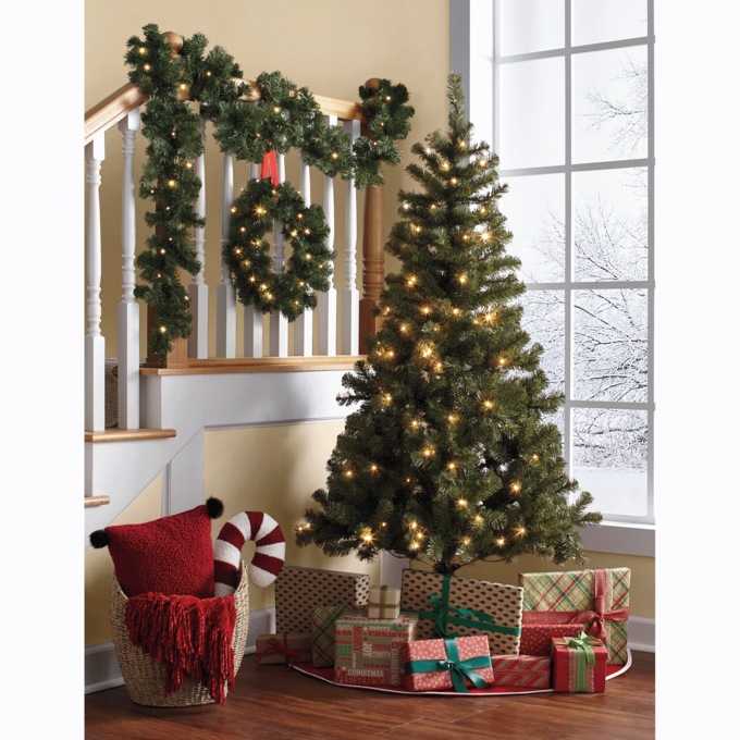 Pre lit half christmas tree cheap