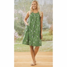 Sleeveless Woven Shift Dress, , large