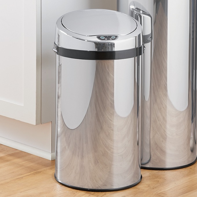 Auto-Open 8-Gallon Trash Bin, , large