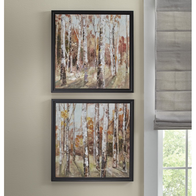 Set of 2 Birch Forest Framed Wall Art, , large