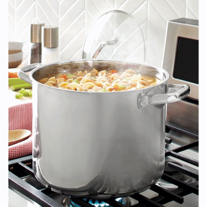 Oster Adenmore 12-Quart Stainless Stock Pot with Lid, , large