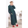 Women's Flannel Wrap Robe, , large