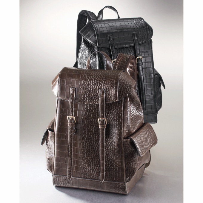 Faux-Croco Backpack, , large