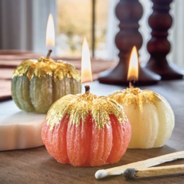 Set of 3 Heirloom Pumpkin Candles, , large