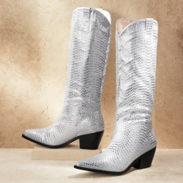 Azalea Wang Driven Rhinestone Cowgirl Boot for Women with 2.5" Heel, , large