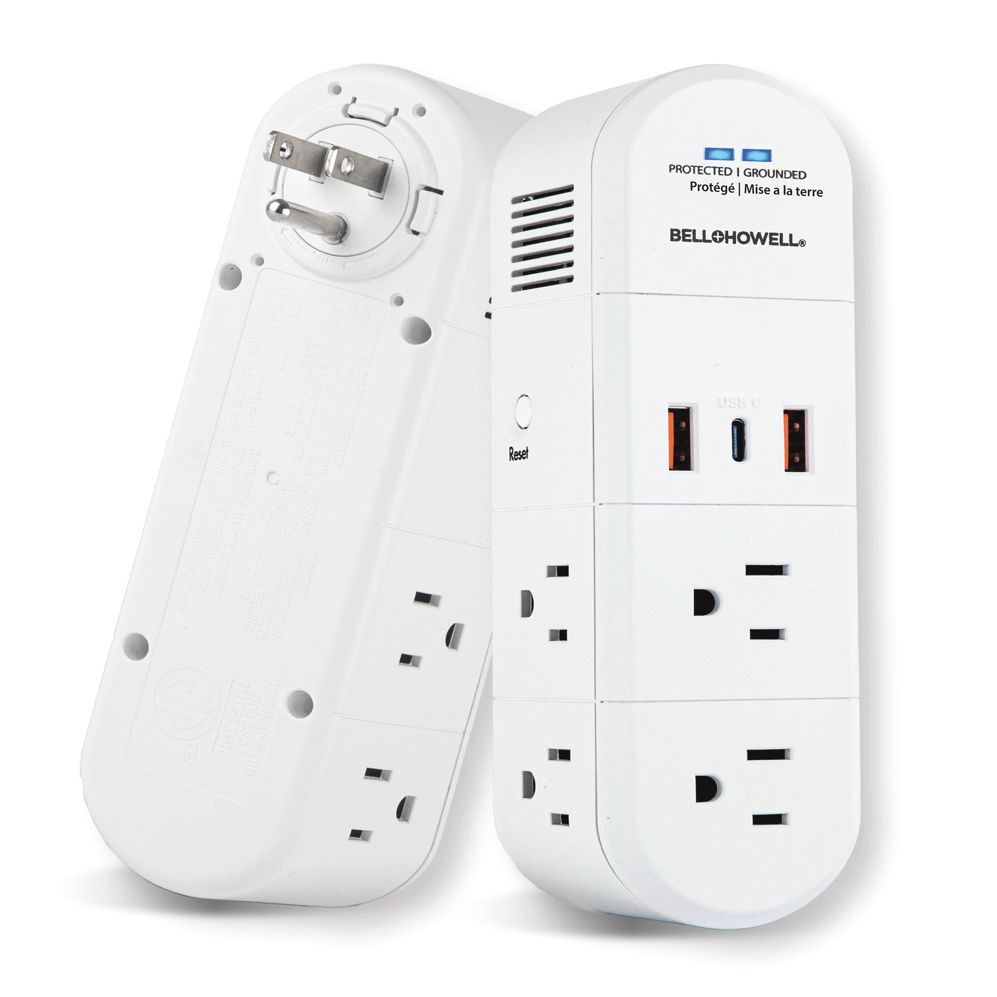 Bell+Howell 180&deg; Swivel Power with Surge Protection, , large