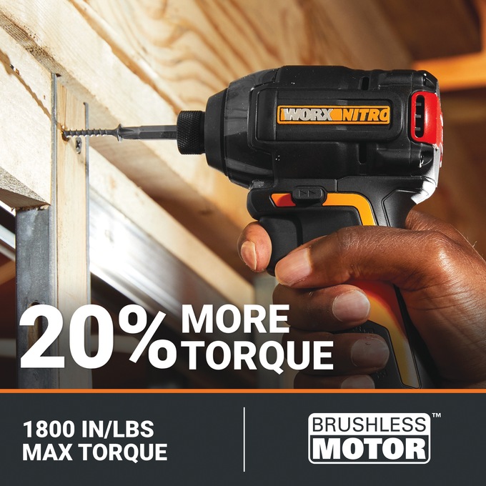 Worx 20V Brushless Impact Driver, , large
