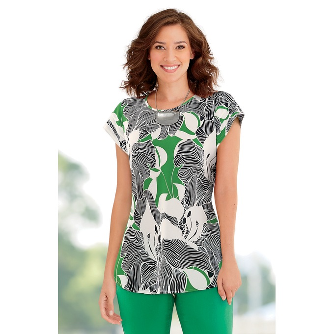 Cambria Top, Green Multi, large