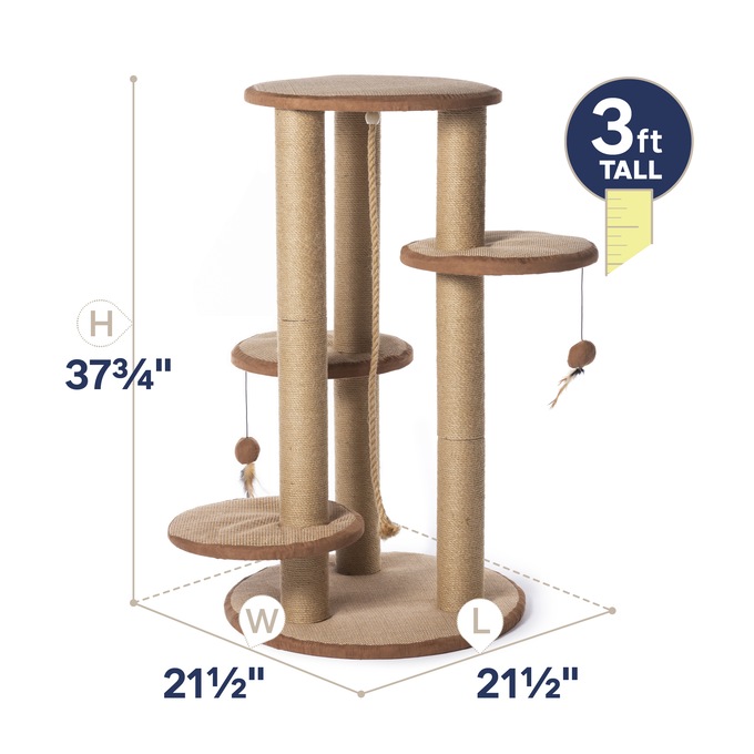 Kitty Power Paws Multi-Tier Cat Scratching Post, , large