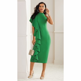 Sloane One Shoulder Sheath Dress, , large
